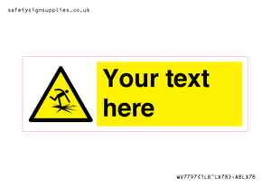 Custom warning thin ice